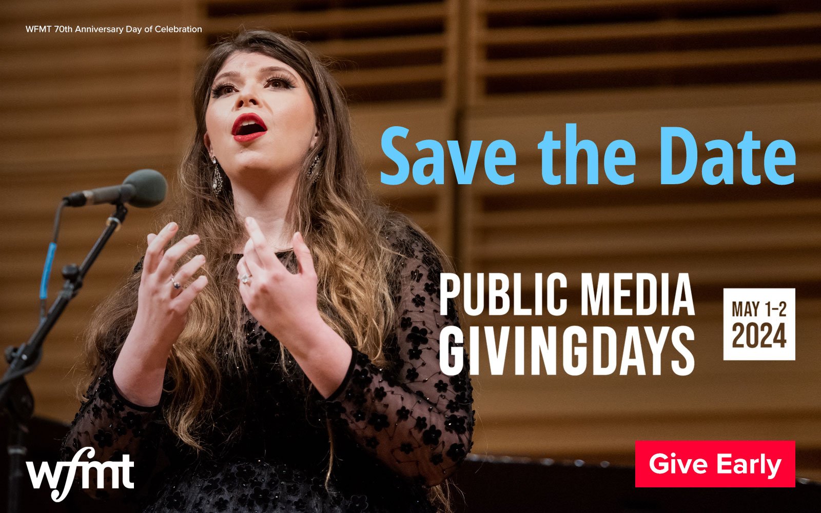 Support the WFMT during Public Media GivingDays!