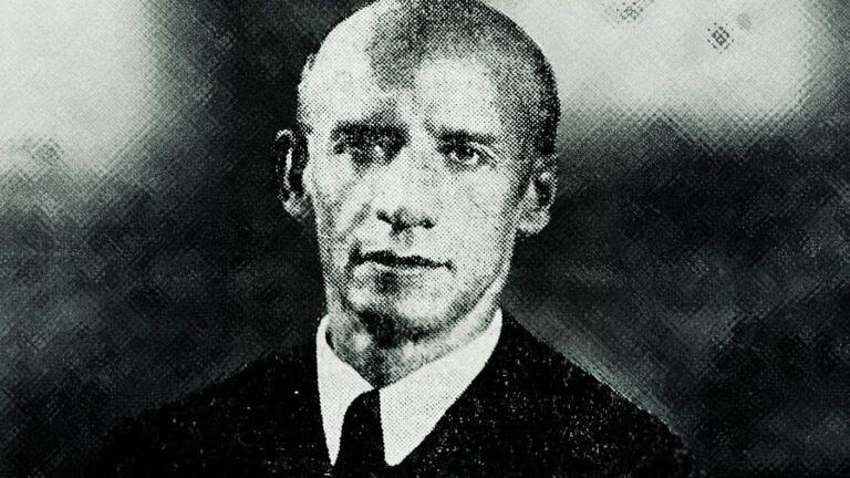 Black and white pixellated photo of Dimitri Mitropoulos