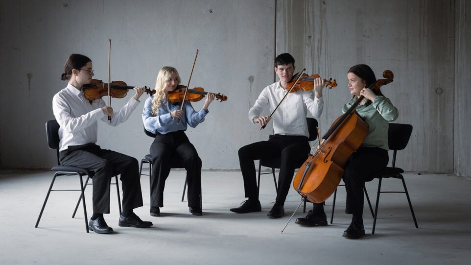 Sonic Quartet (violinists Maxim Novojilov and Julia Antolec, violist Shane Quinn, and cellist Doireann Ní Aodáin)