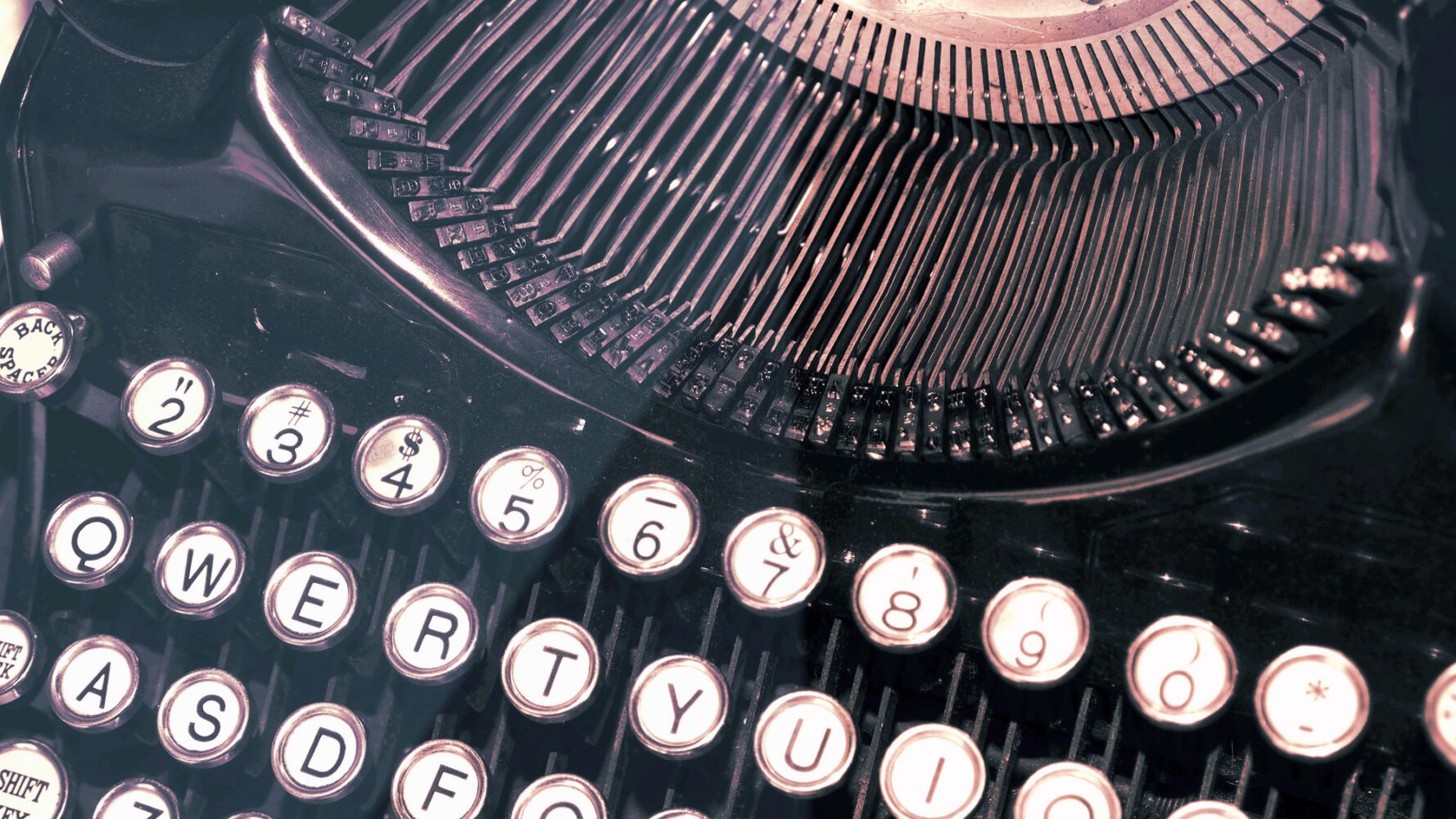 closeup of a typewriter