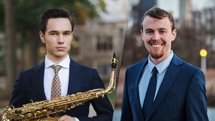 Valentin Kovalev, saxophone and Nathan Canfield, piano