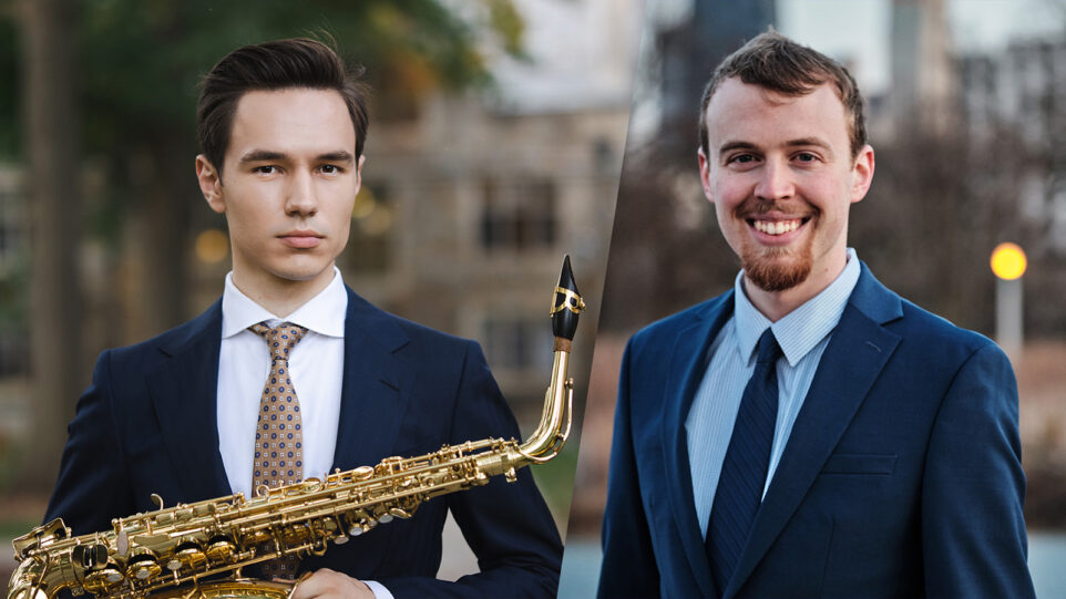 Valentin Kovalev, saxophone and Nathan Canfield, piano