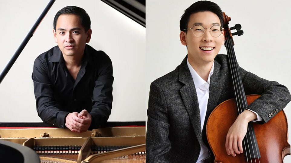 Cellist James Bank and pianist Victor Asuncion