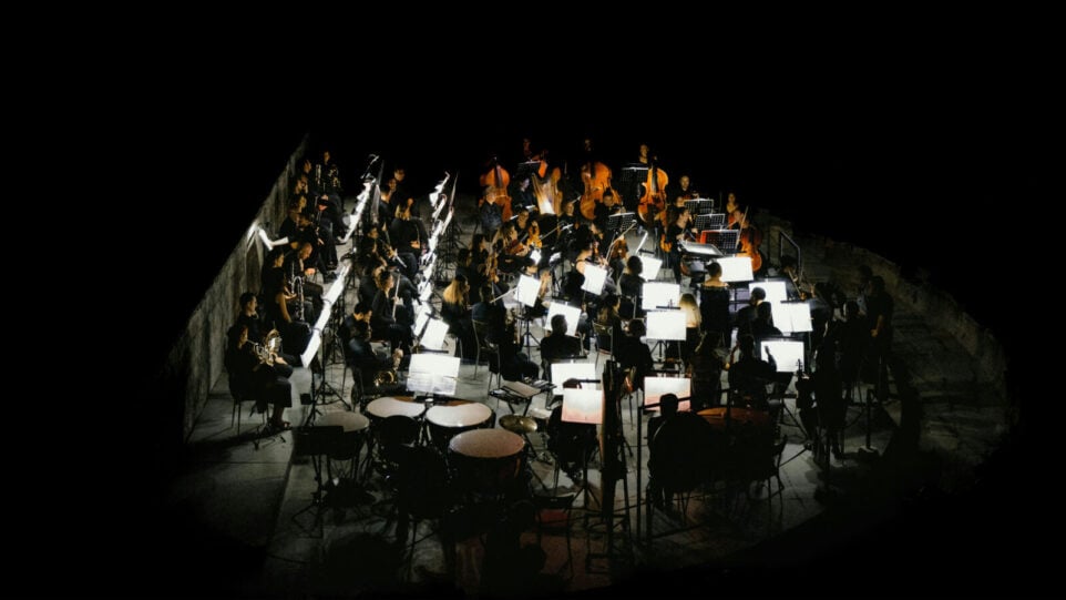 Orchestra under the lights