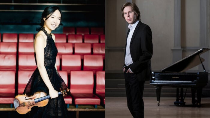 Violinist Danbi Um (photo: Marco Borggreve) & Pianist Juho Pohjonen (photo: J Henry Fair)