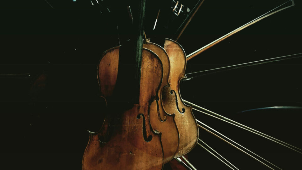 String Quartet instrument stacked on top of each other