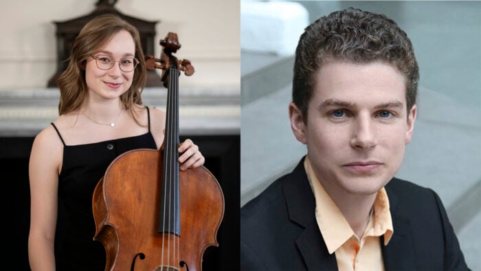 Cellist Joan Herget and pianist Joseph Liccardo (photo by Evoto)