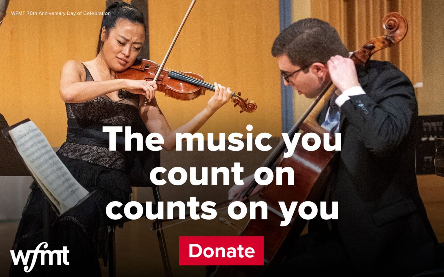 Donate to WFMT for our fiscal year end!