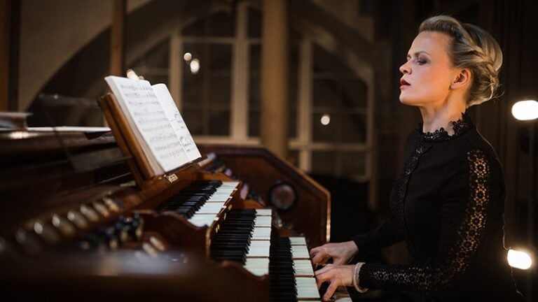 Woman at organ
