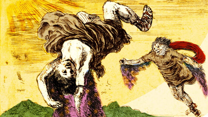 colored image of Icarus and Daedalus