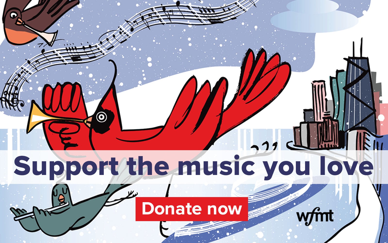 Limited Edition WFMT 2026 Wall Calendar with Illustrations by Tom Bachtell. Order now!