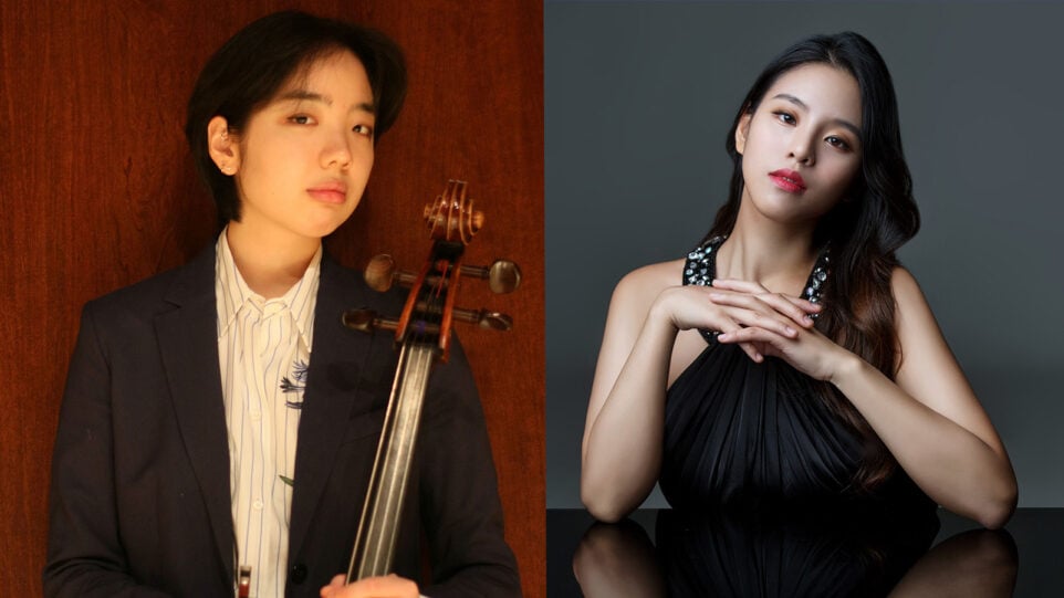 Cellist Jenny Bahk and pianist Linda Lee
