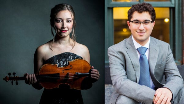 Violinist Claire Bourg and pianist Kyle Orth