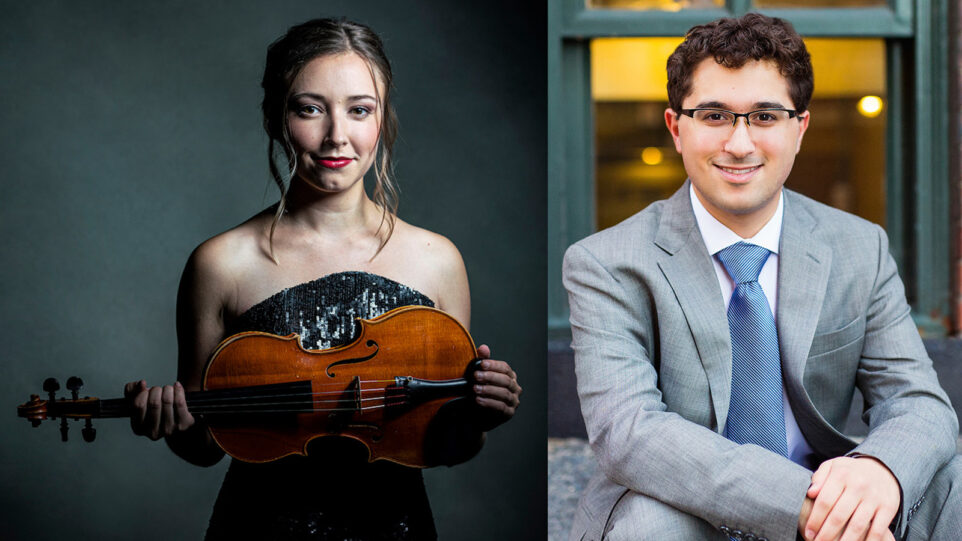 Violinist Claire Bourg and pianist Kyle Orth