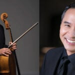 Cellist Brant Taylor (photo by Albert Comper) and pianist Kuang-Hao Huang (photo by Elliot Mandel)