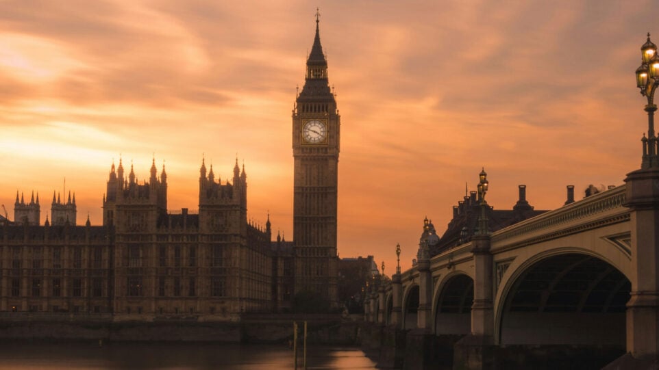 Big Ben, Westminster Bridge, and the River Thames