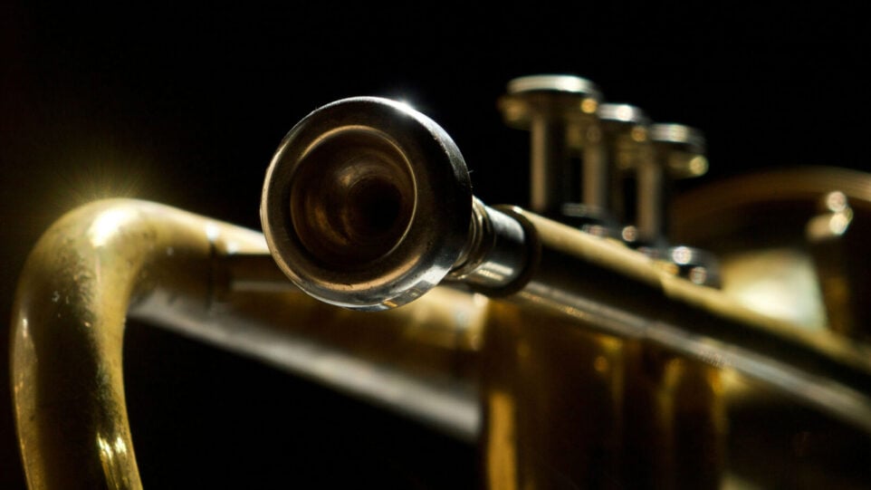 Trumpet mouth piece in mood lighting