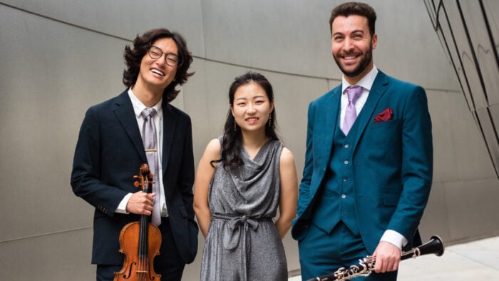 Trio Caspar (violinist Jason Moon, pianist Bogang Hwang, clarinetist Andrea Caputo)