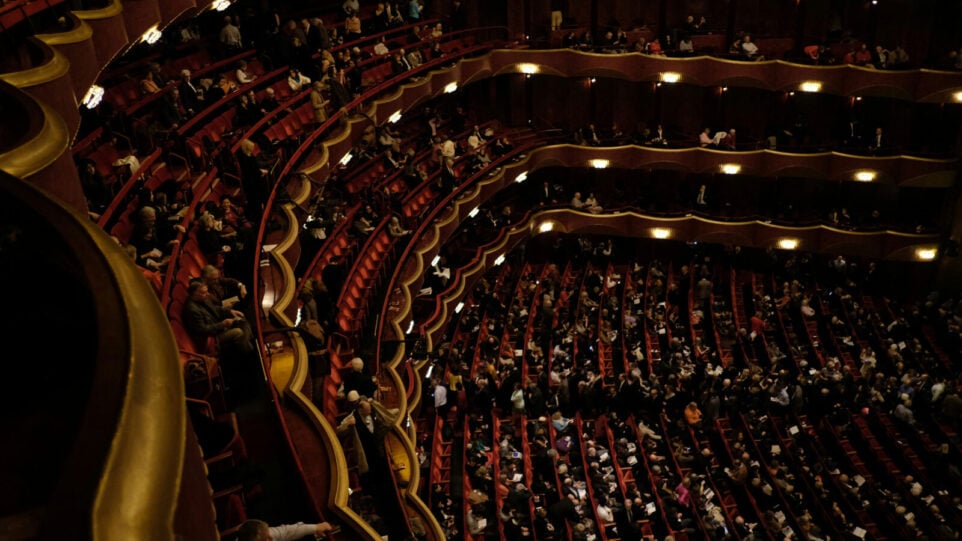 A Concert Hall, seating is starting for a special night
