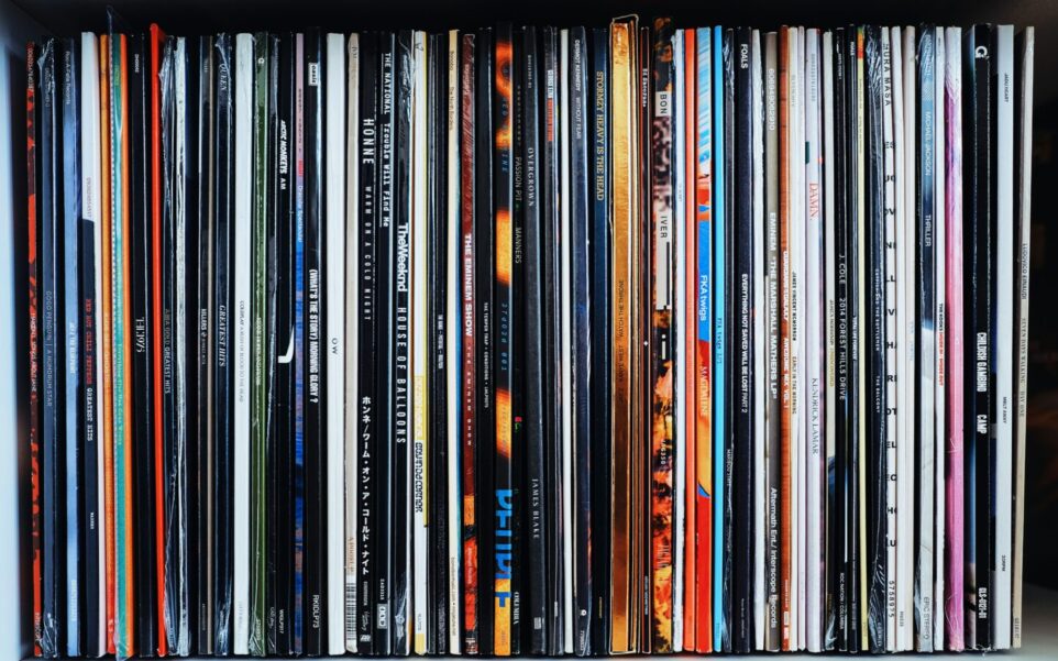 Stack of Records, a row of LPs