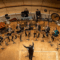Members of the Chicago Symphony Orchestra Brass perform onstage
